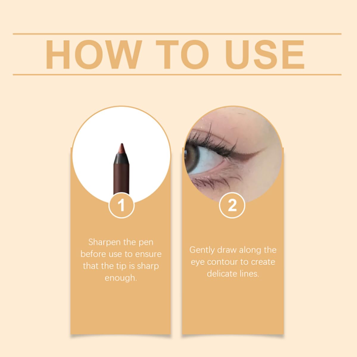 Chocolate-plum-eyeliner pencil being sharpened to maintain a sharp point.