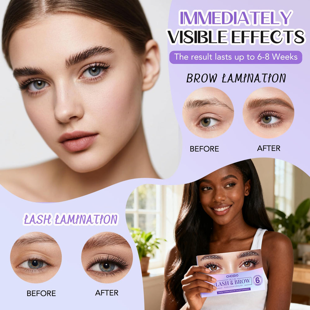 Choido Lash Lift Kit fixation lotion visual emphasizing secure, lasting lash curl.