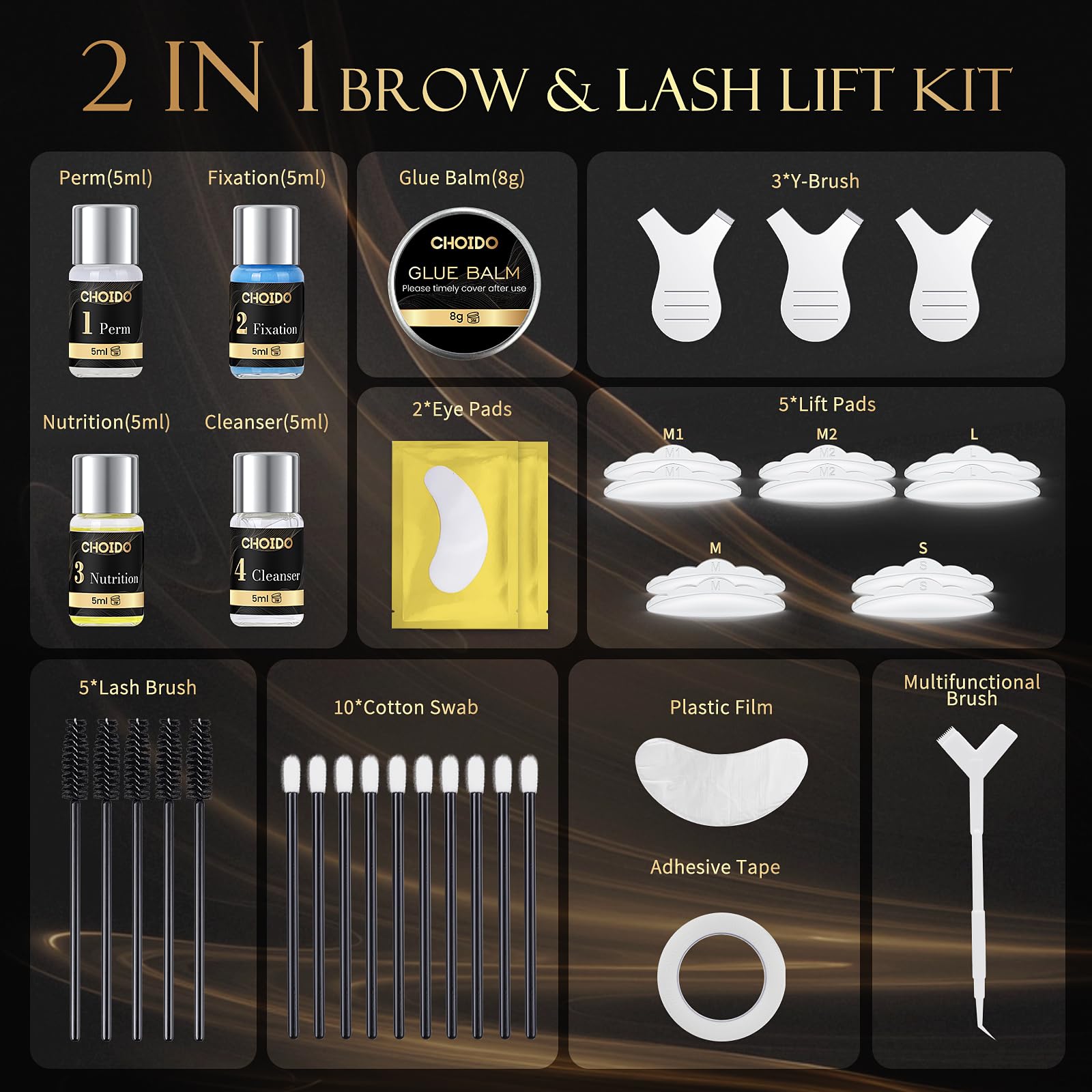 Choido Lash Lift Kit in-use demonstrates easy DIY lash curling and brow lift
