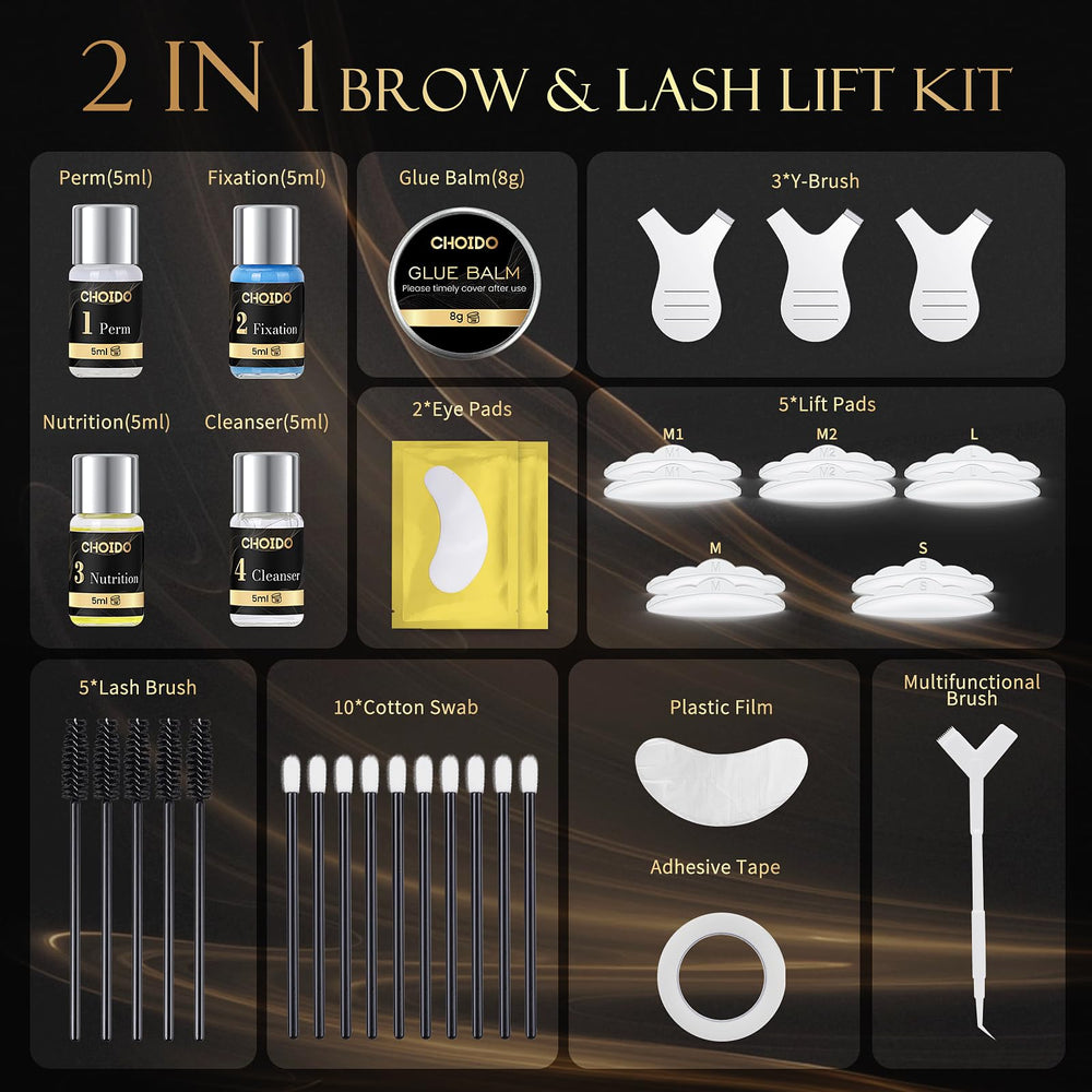 Choido Lash Lift Kit in-use demonstrates easy DIY lash curling and brow lift