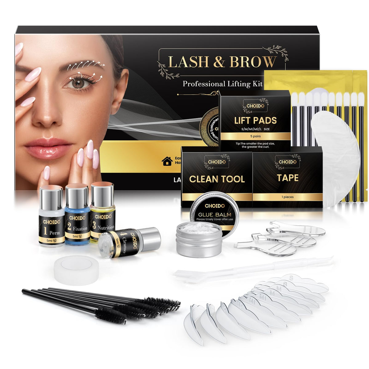 Choido Lash Lift Kit packaging preview for at-home salon-grade results