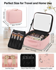 Chomeiu makeup bag LED mirror open view showing interior organization