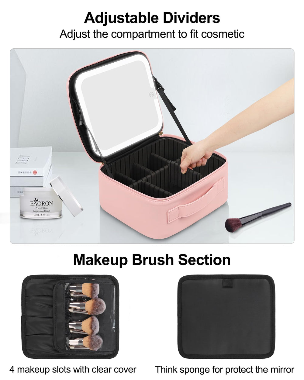 Chomeiu makeup bag travel-compact design for organized cosmetics