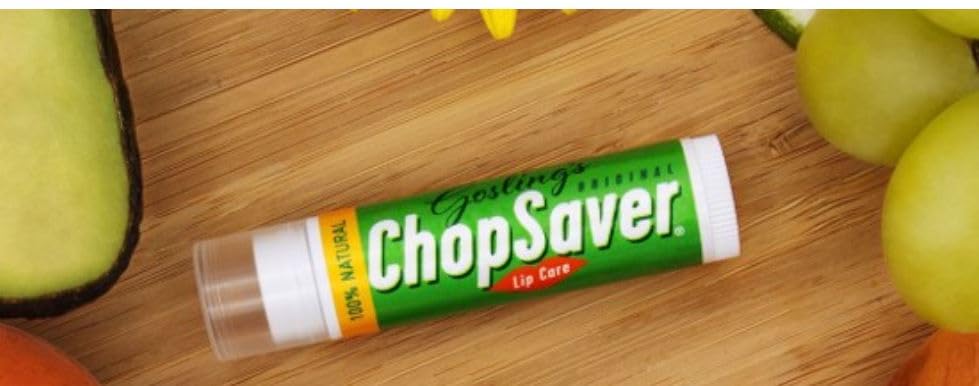 ChopSaver dry lips before-after shows potential hydration improvement.