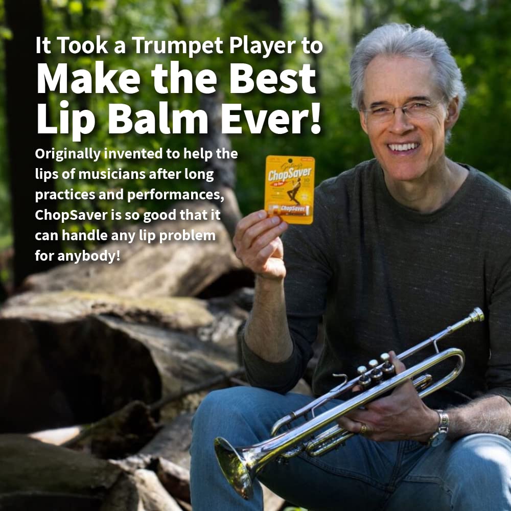 ChopSaver Gosling's original lip application on lips demonstrates smooth, soothing relief for chapped lips.