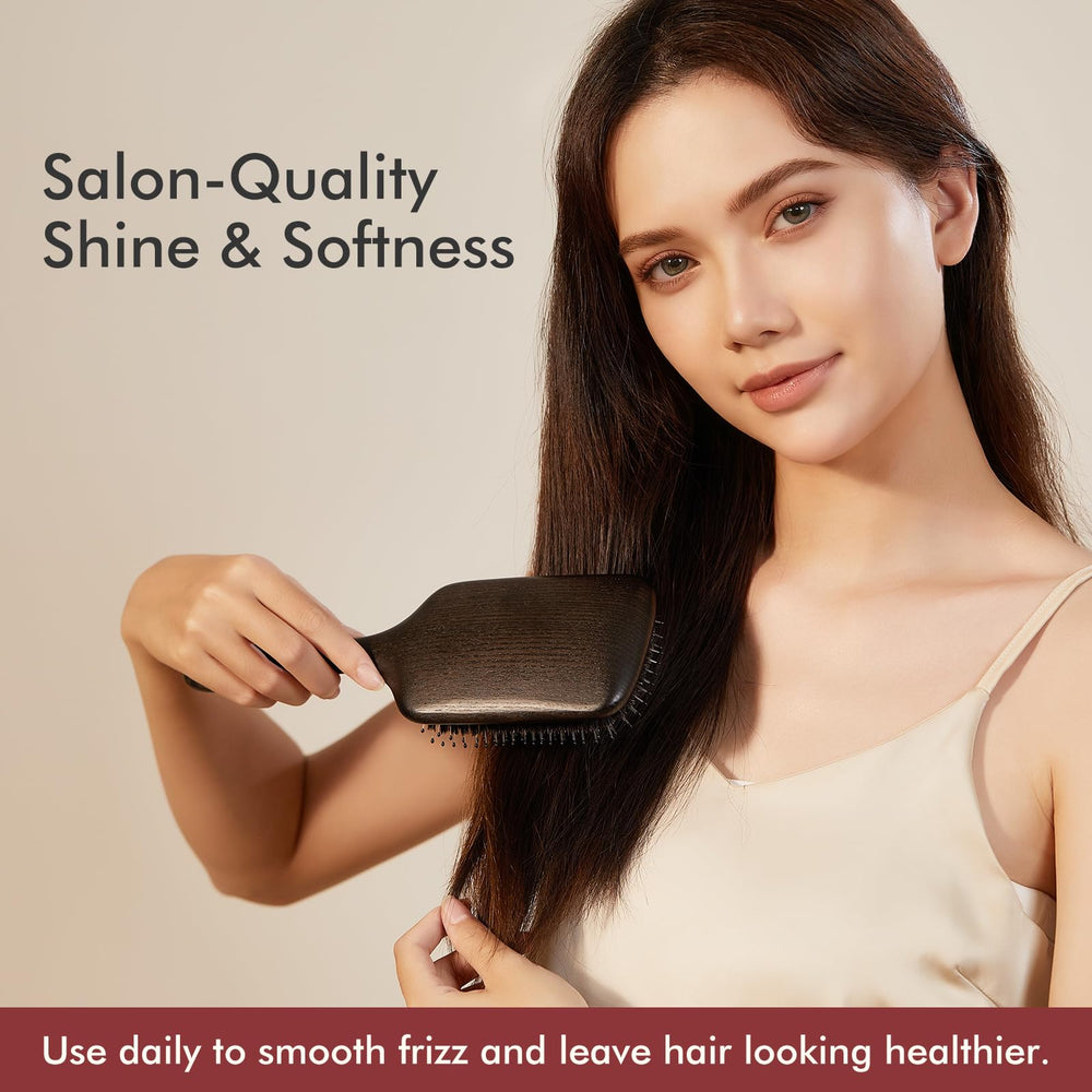 CHOSIN boar bristle brush nylon pins for gentle detangling and smooth results