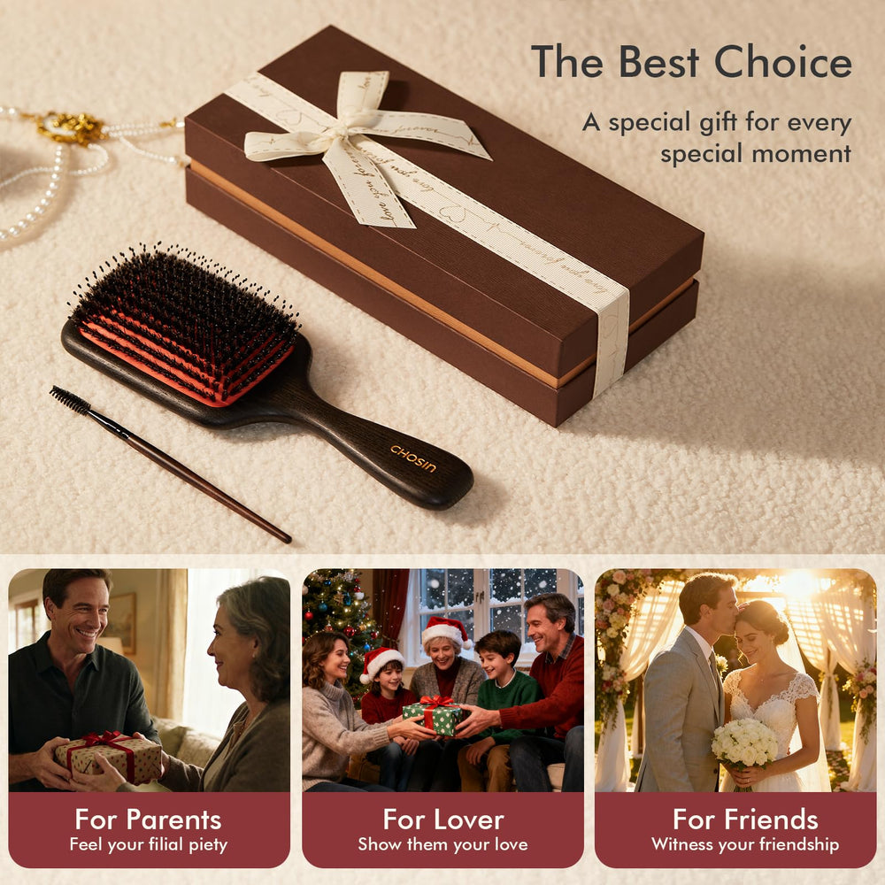 CHOSIN boar bristle brush cleaning brush included for easy maintenance