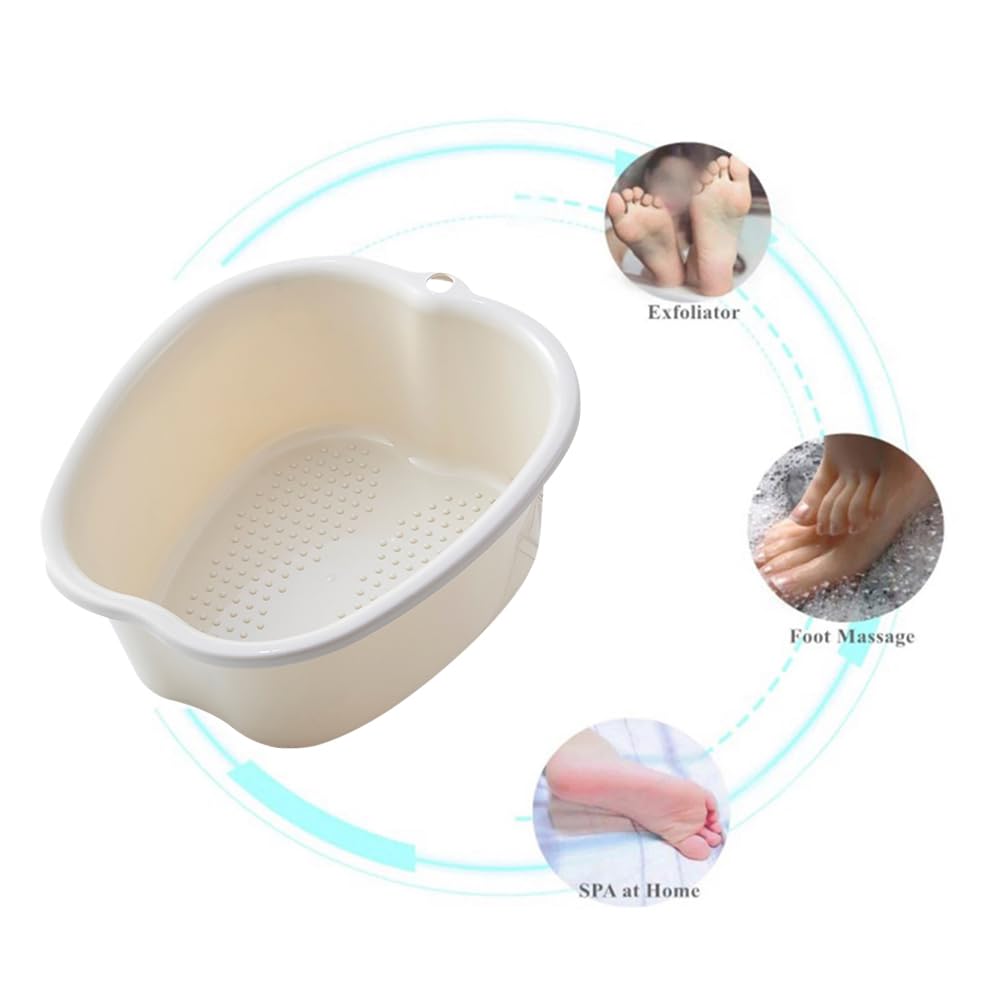 Chpbolly foot soaking tub bottom bumps deliver targeted foot massage and relief