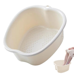 Chpbolly foot soaking tub large white side view for at-home pedicure relief