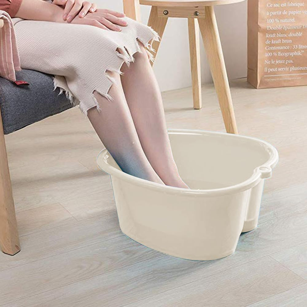Chpbolly foot soaking tub large white top view shows spacious design for long soaks