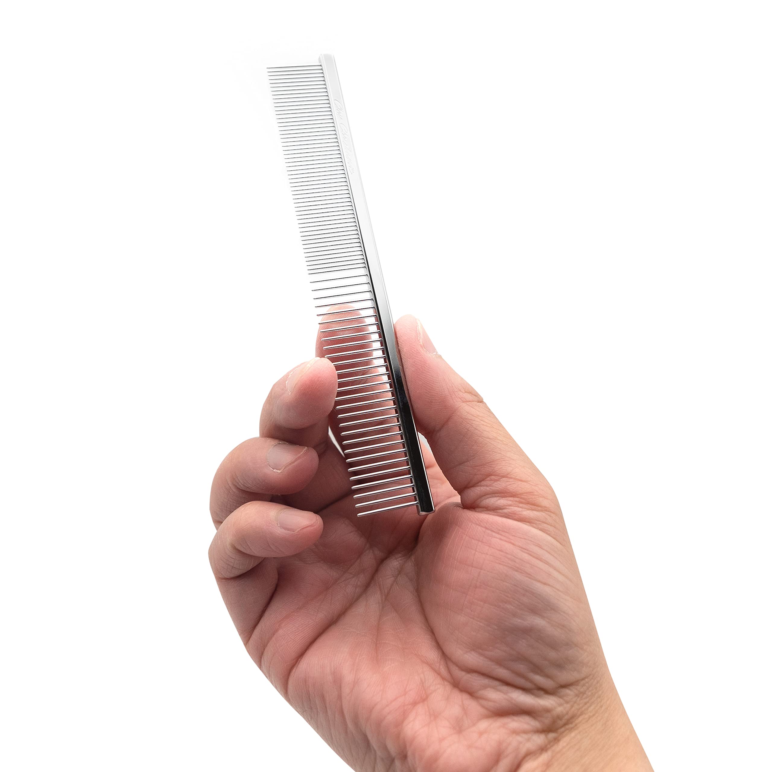 Chris Christensen Buttercomb brass core and stainless teeth demonstrate lasting, smooth coat gliding.