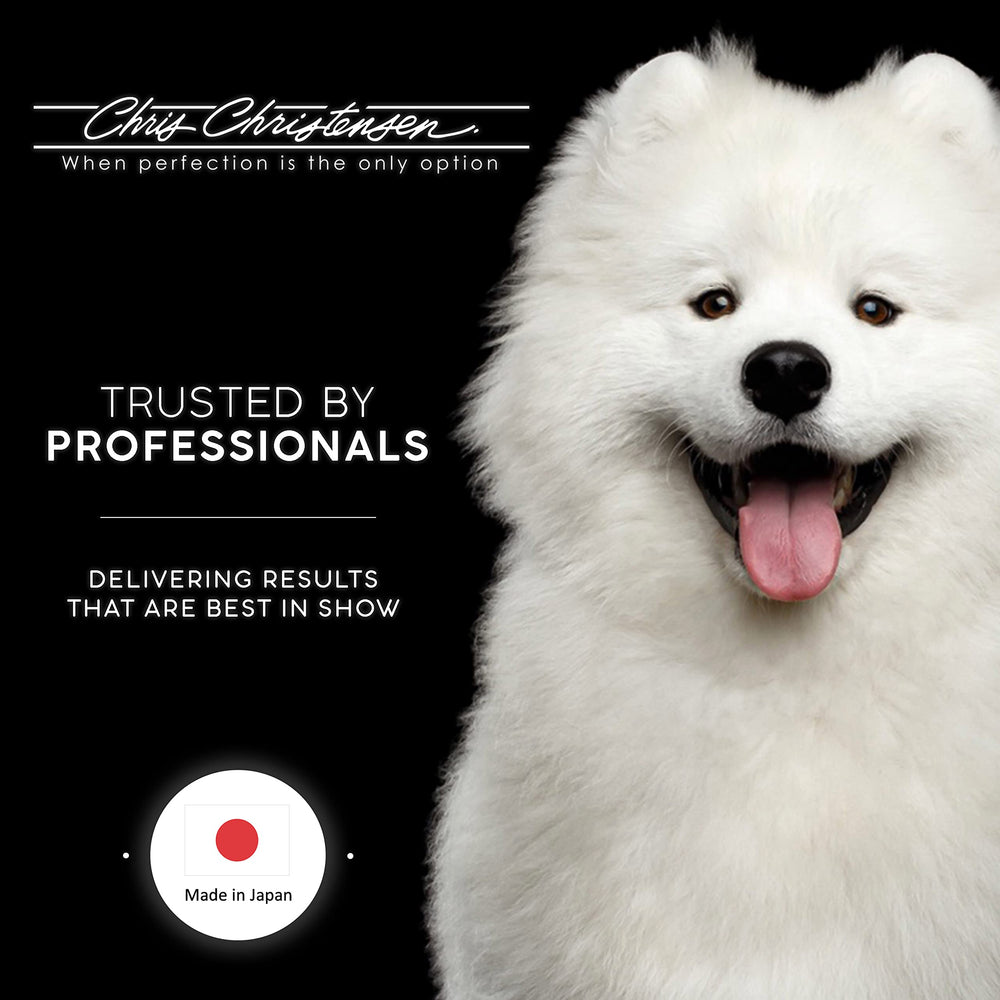 Chris Christensen compact 5in buttercomb ideal for faces and feet on small dogs.