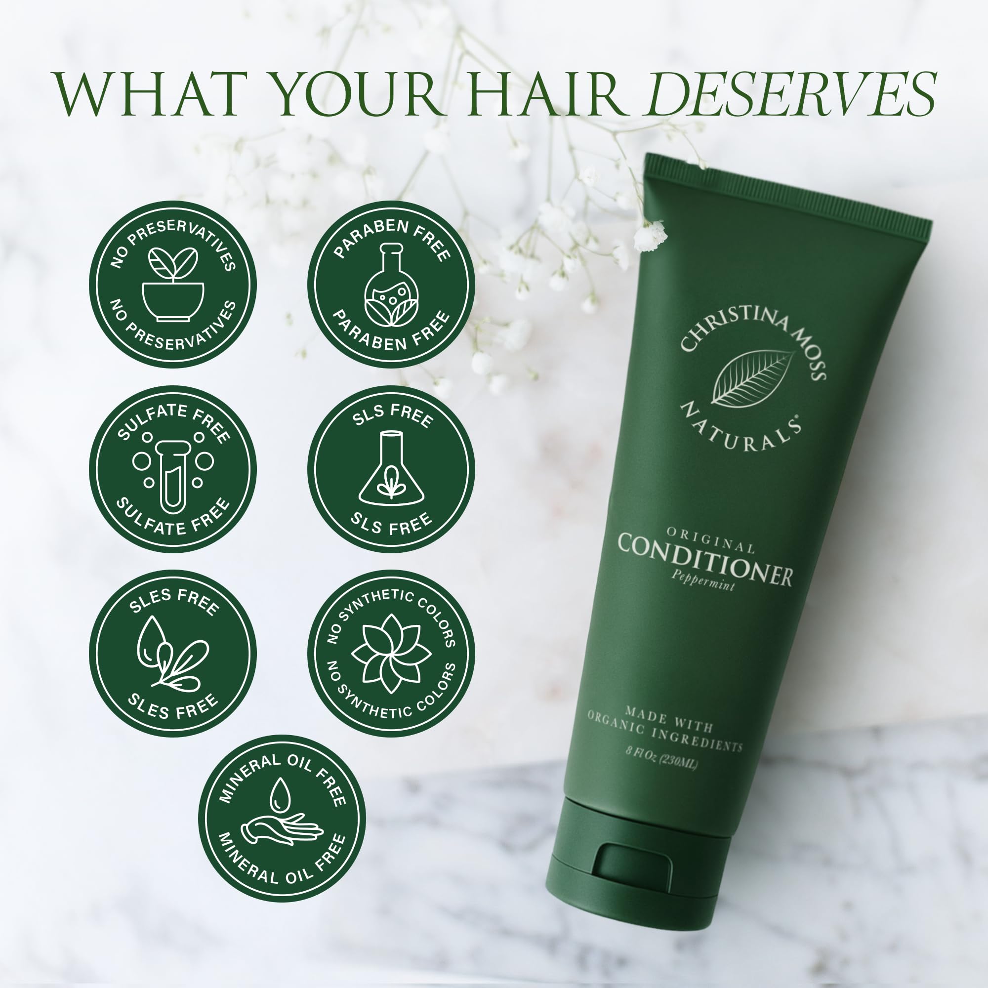 Christina Moss Naturals conditioner frizz control for a polished look