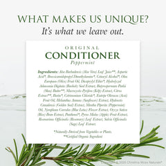Christina Moss Naturals conditioner ingredients highlight kelp blue lotus sage for natural care