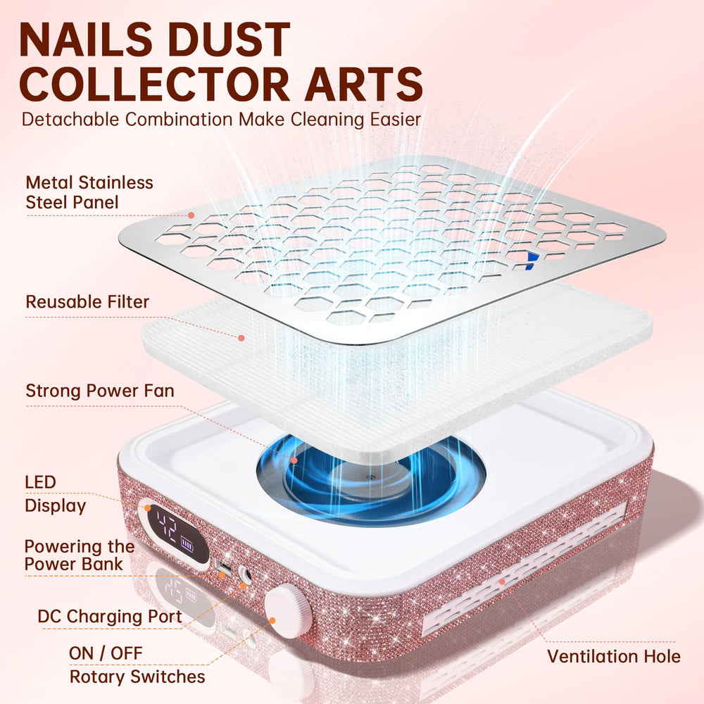 CHRISTINE SHELLY with adjustable suction control for precise dust capture.