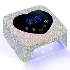 Christine Shelly nail lamp front view showing cordless design for salon-quality manicures at home.