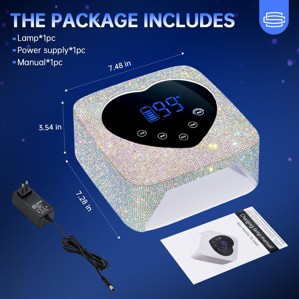 Christine Shelly nail lamp rechargeable battery enables cordless use anywhere.
