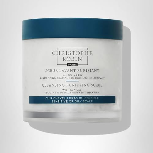 Christophe Robin cleansing-purifying-scrub scalp-relief action improves cleanse and balance for oily scalps