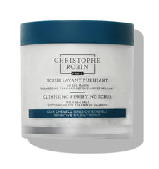 Christophe Robin cleansing-purifying-scrub sea-salt exfoliation bottle pour helps detoxify oily scalps