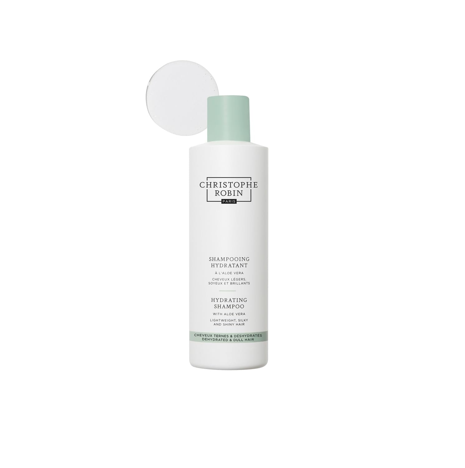 Christophe Robin Hydrating Shampoo Aloe Vera ingredients display soothing moisture benefits