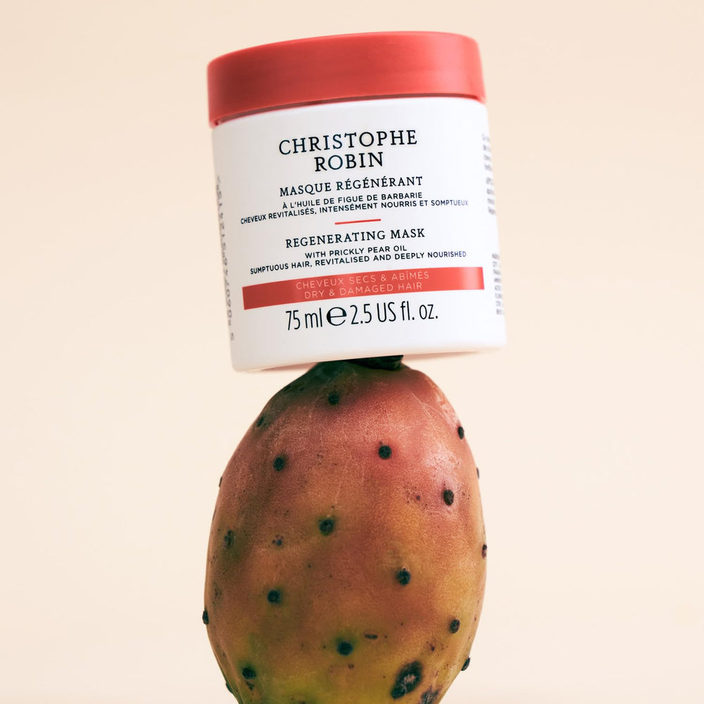 Vegan and cruelty-free symbol alongside Christophe Robin product