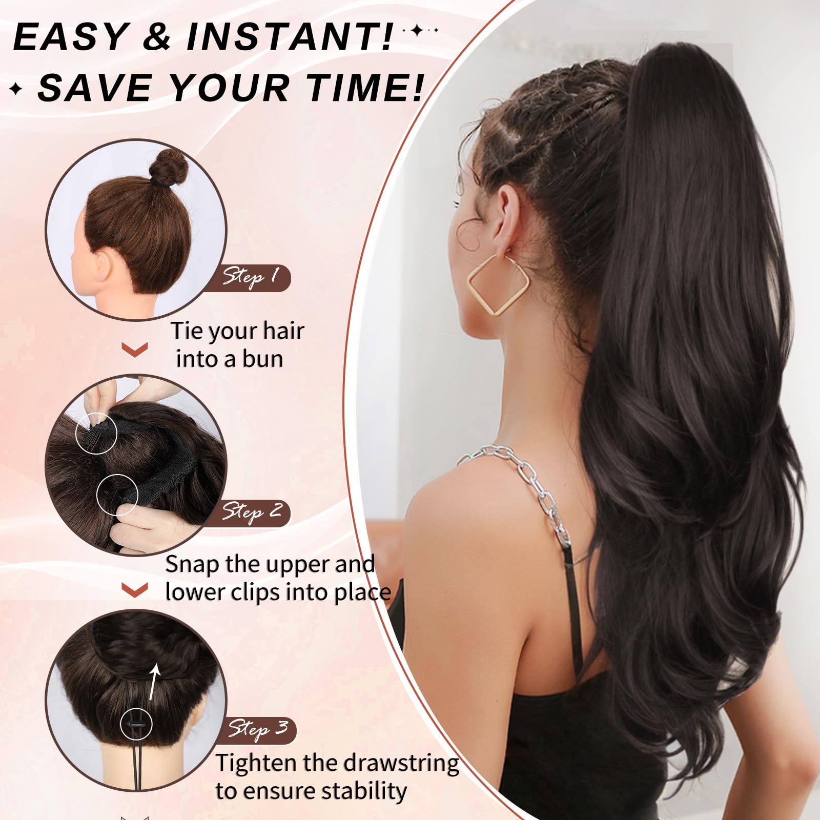 CHRSHN ponytail extension versatile for daily wear and events.