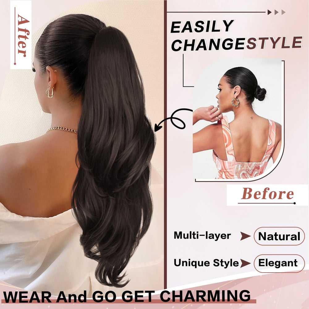 CHRSHN ponytail extension inner net breathable design for comfortable all-day wear.