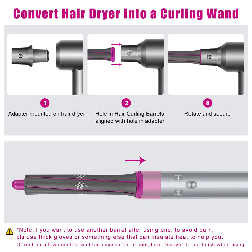 Chuancheng Dyson Airwrap conversion kit turns a standard dryer into an Airwrap-styled tool.