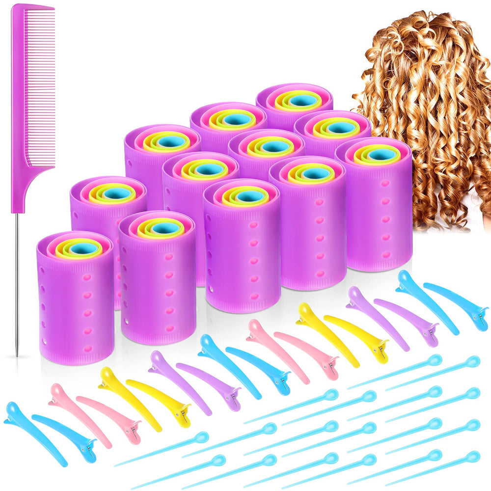 Chuangdi 141-pcs hair rollers set packaging showcasing complete DIY curling kit