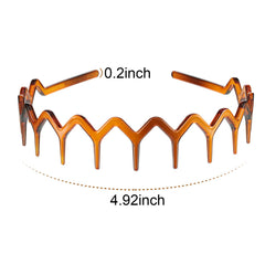 Diadema zigzag negra de Chuangdi ofrece sujeción estable para cabello grueso