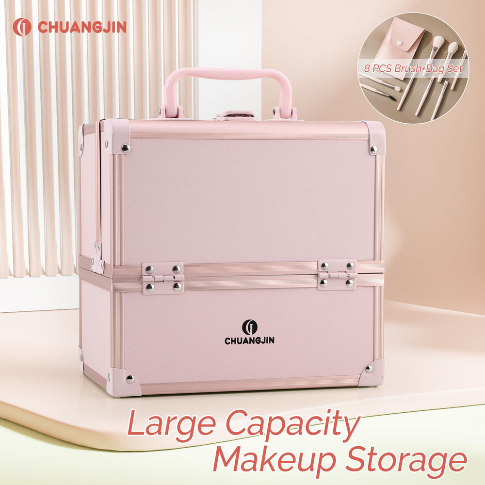 CHUANGJIN makeup train case gift-idea ideal for makeup lovers.