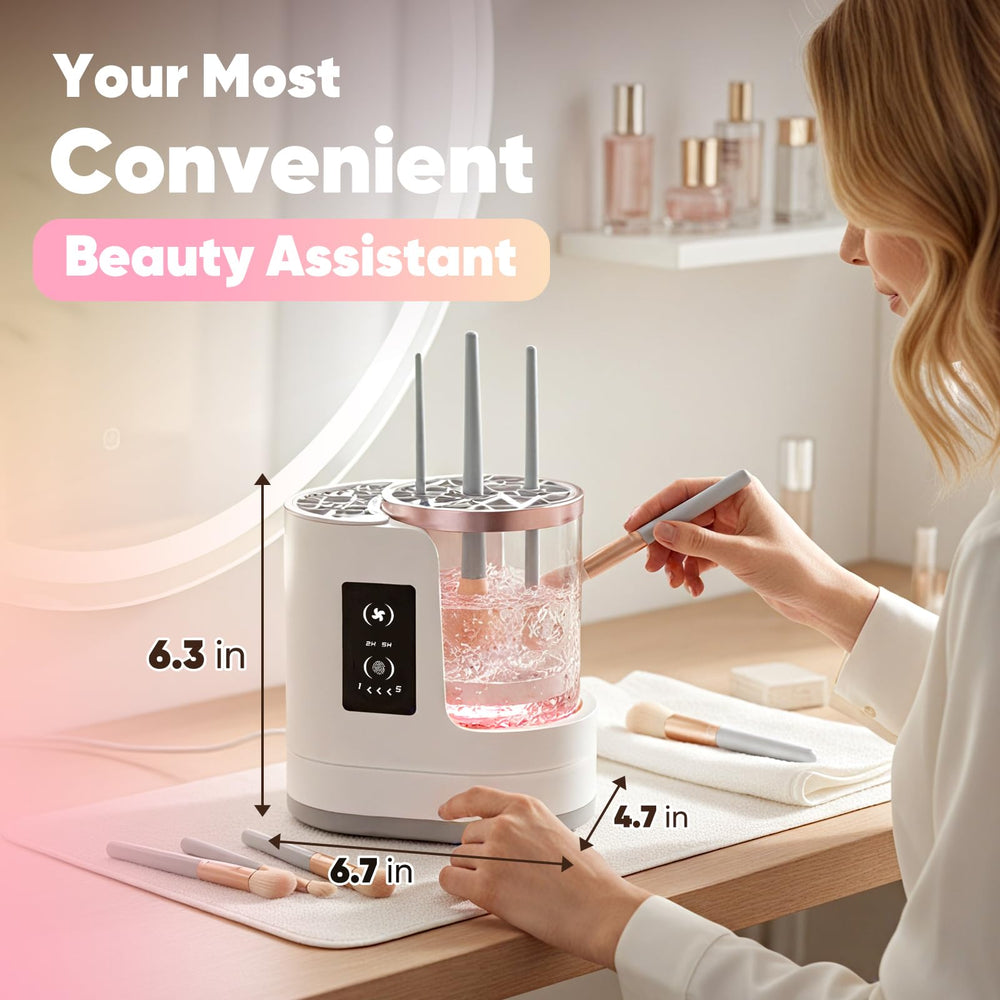 CHUFA lid-open demonstration highlights multi-size brush compatibility.