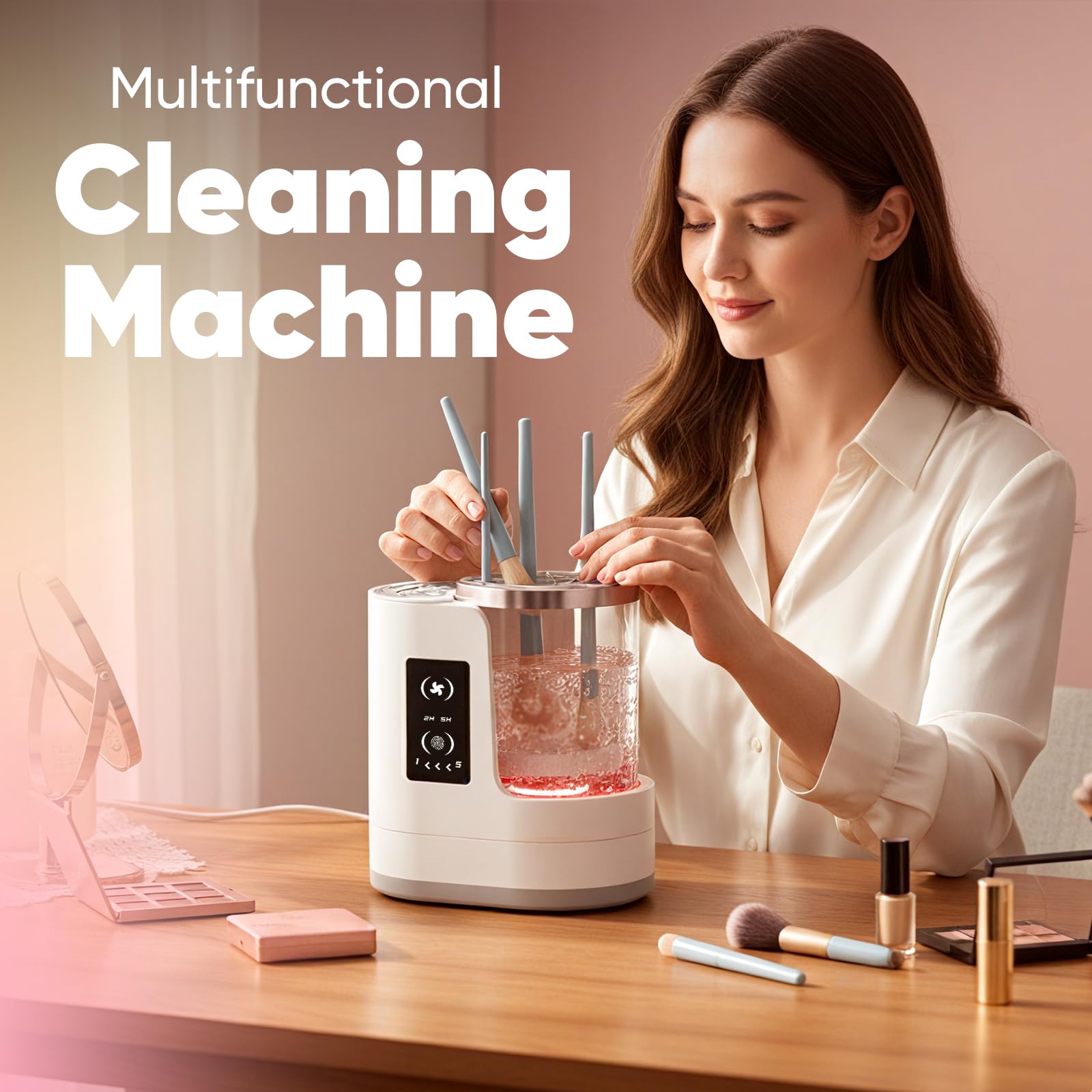 CHUFA USB-C touch control panel close-up enables effortless one-button cleaning.