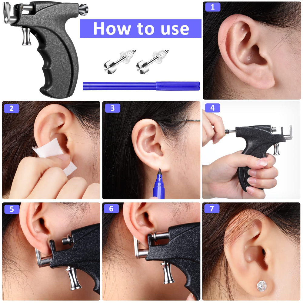 Chumia piercing tools set with headset for precise handling.