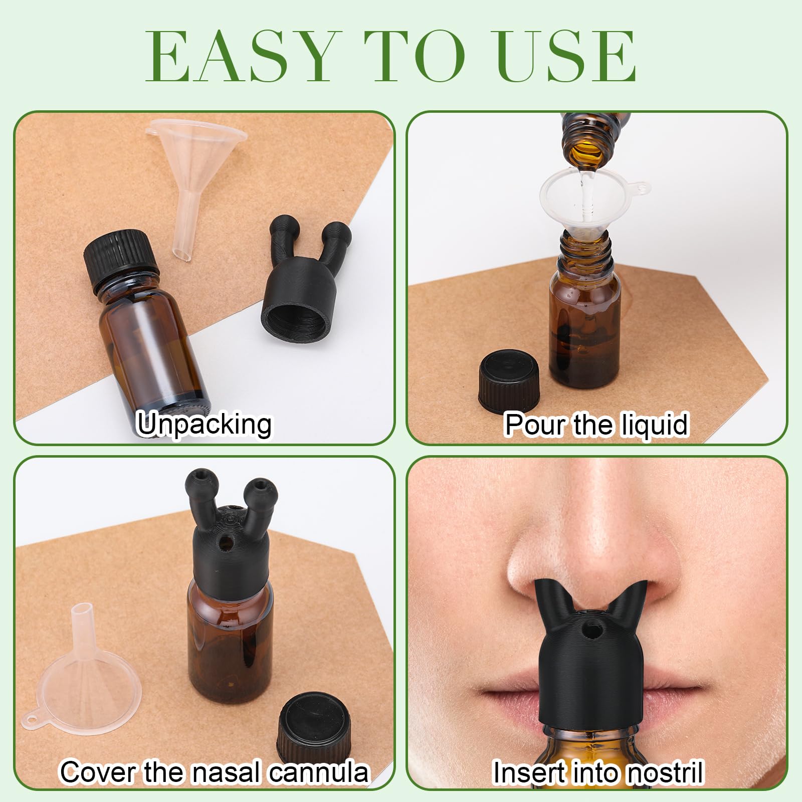 Chunful inhaler cap open usage shows easy step-by-step aromatherapy access anytime.