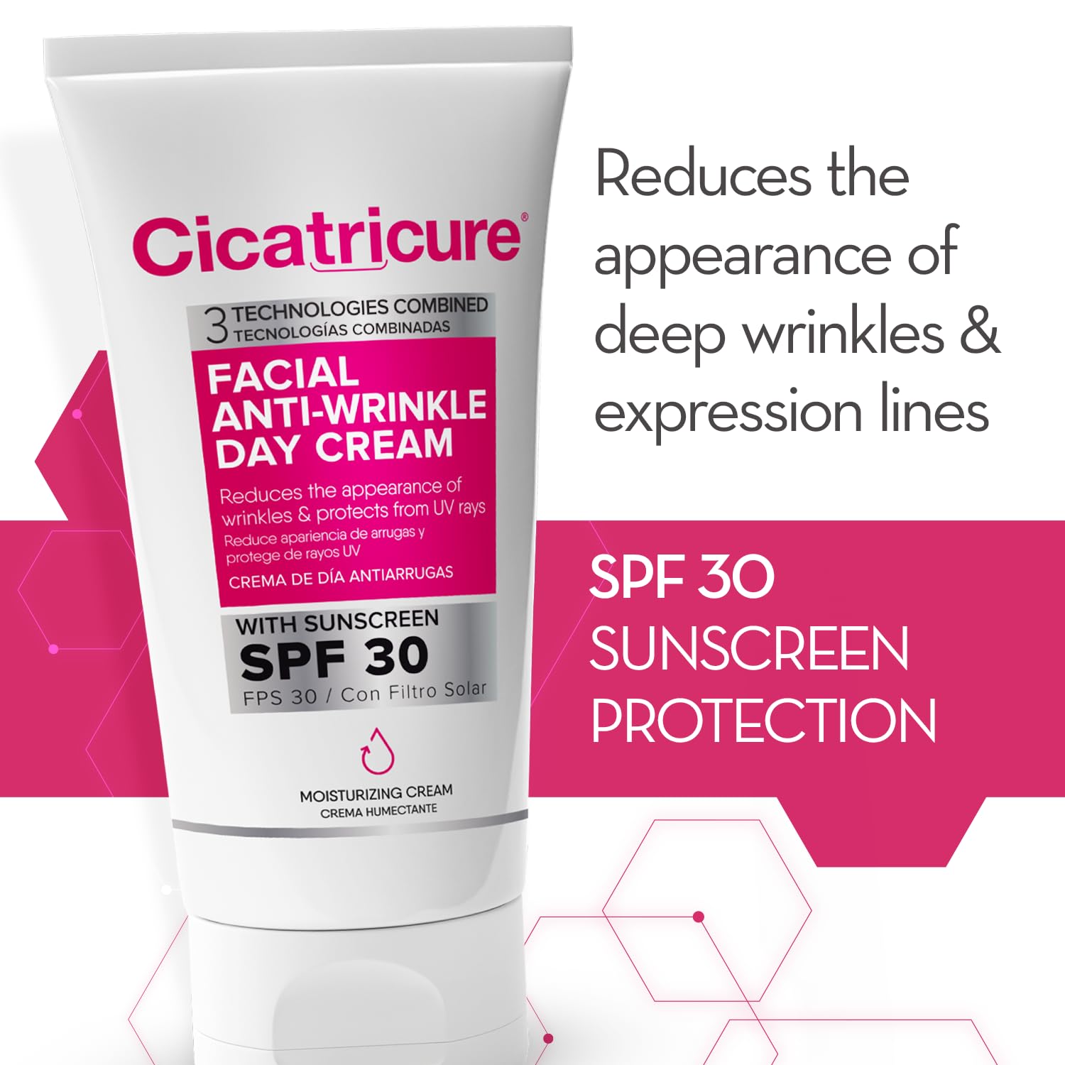 Cicatricure Advanced Face Cream SPF 30 tube ready for easy daily application.