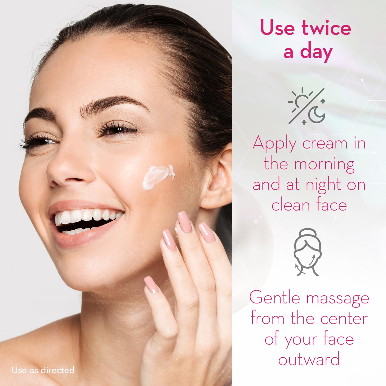 Cicatricure Antimanchas moisture hydration graphic communicates 12-hour hydration claim