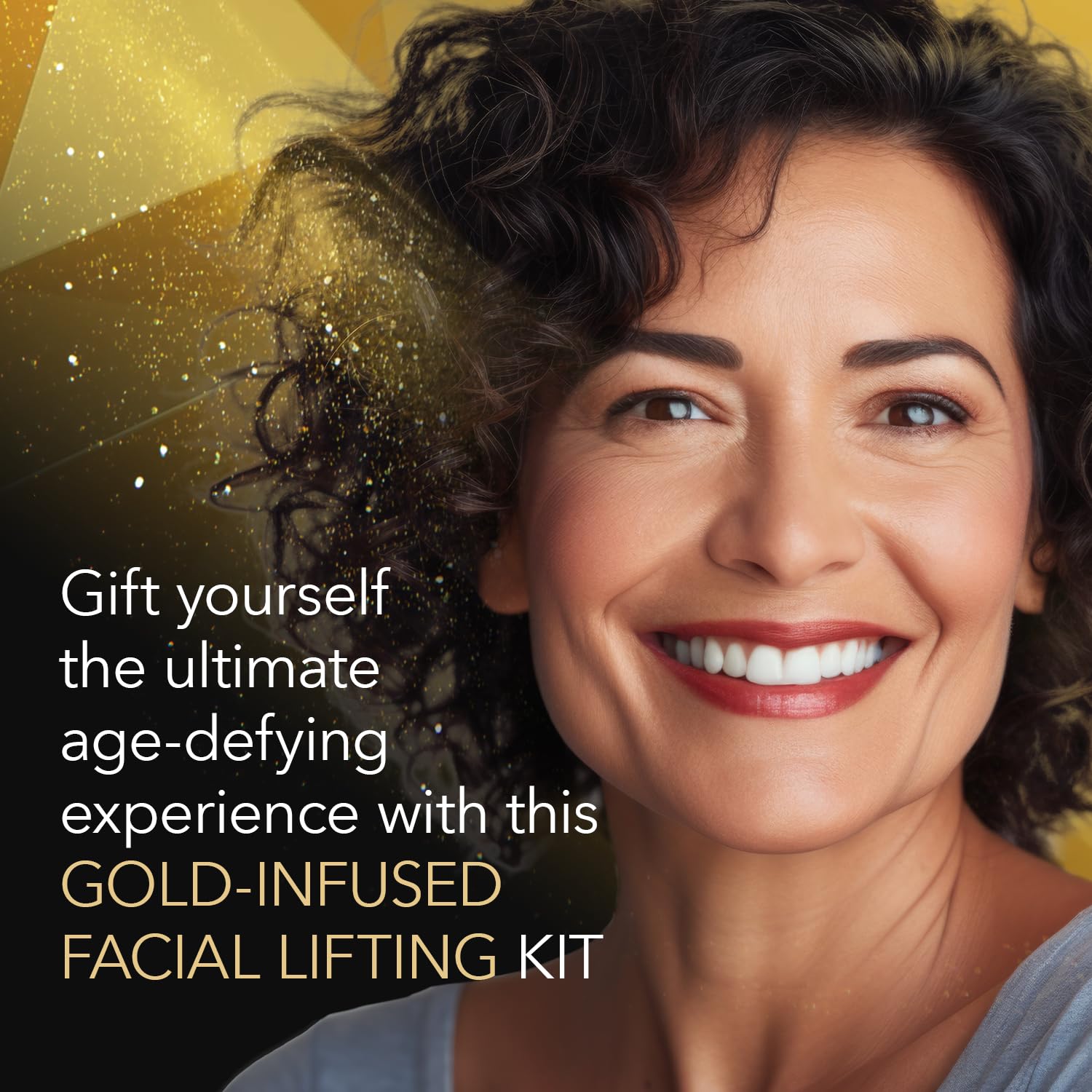 Cicatricure Gold Lift mature skin routine setup with two creams on a vanity.