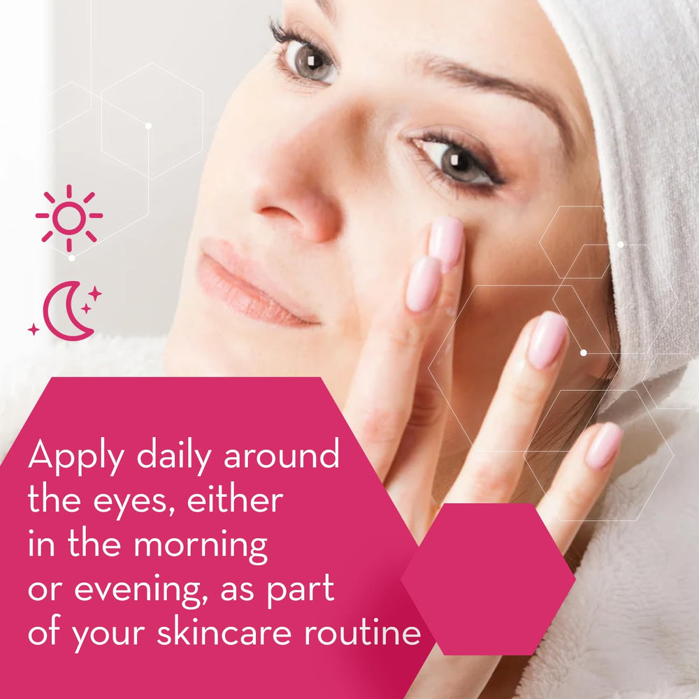 Cicatricure eye cream texture application for a smoother makeup base.