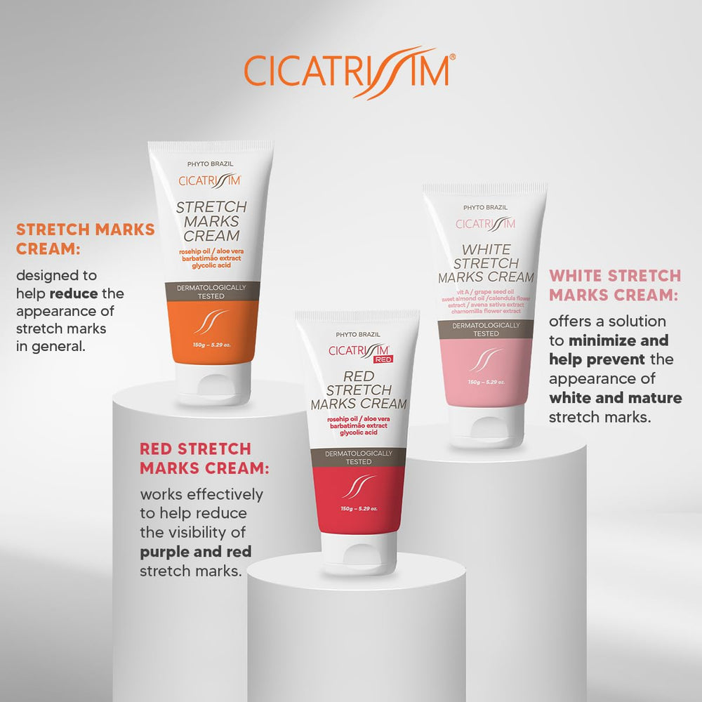 cicatrissim red stretch cream applied to abdomen demonstrating targeted use