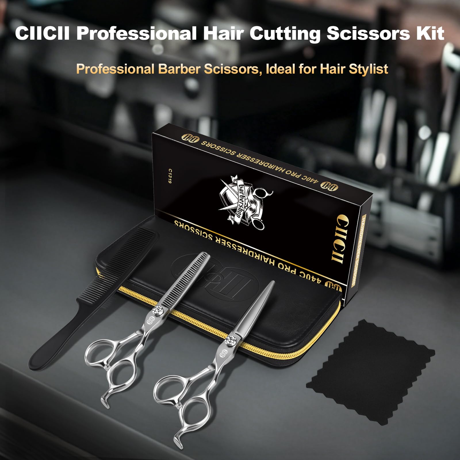CIICII cleaning cloth included to maintain blade sharpness