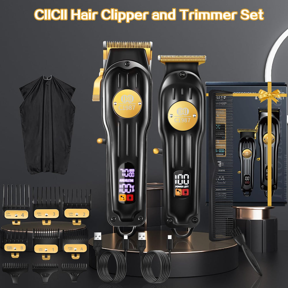 CIICII complete hair cutting kit with accessories ready for at-home use