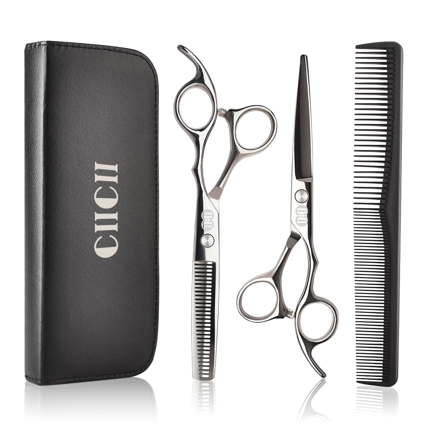 CIICII hair cutting scissors blade close-up for precise, clean cuts.