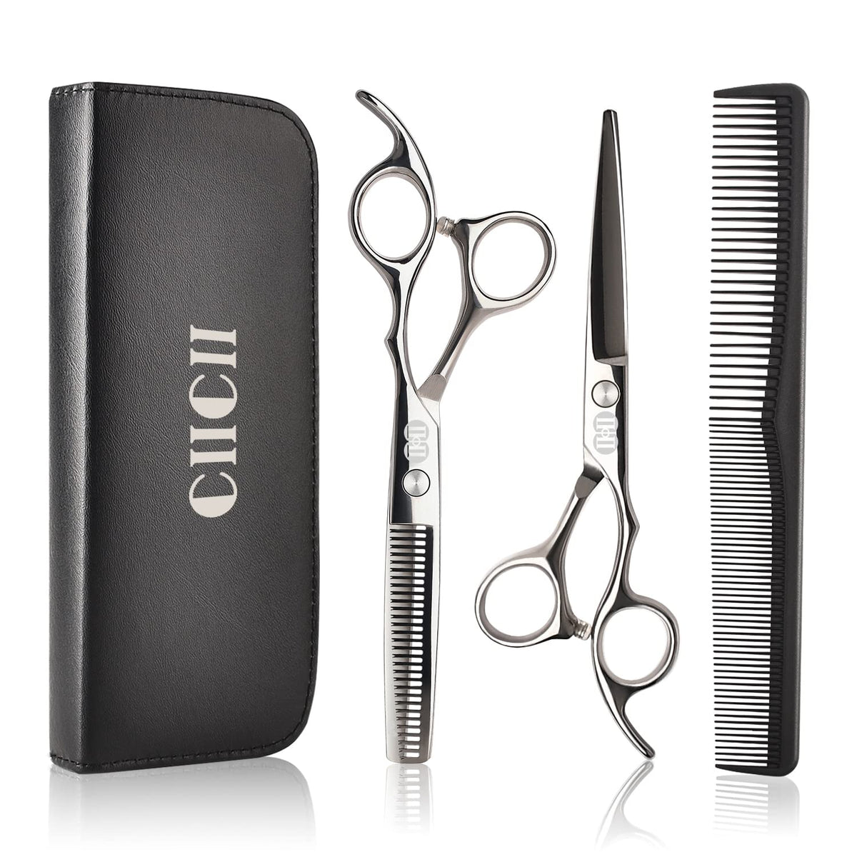 CIICII hair cutting scissors blade close-up for precise, clean cuts.