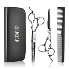 CIICII hair cutting scissors blade close-up for precise, clean cuts.