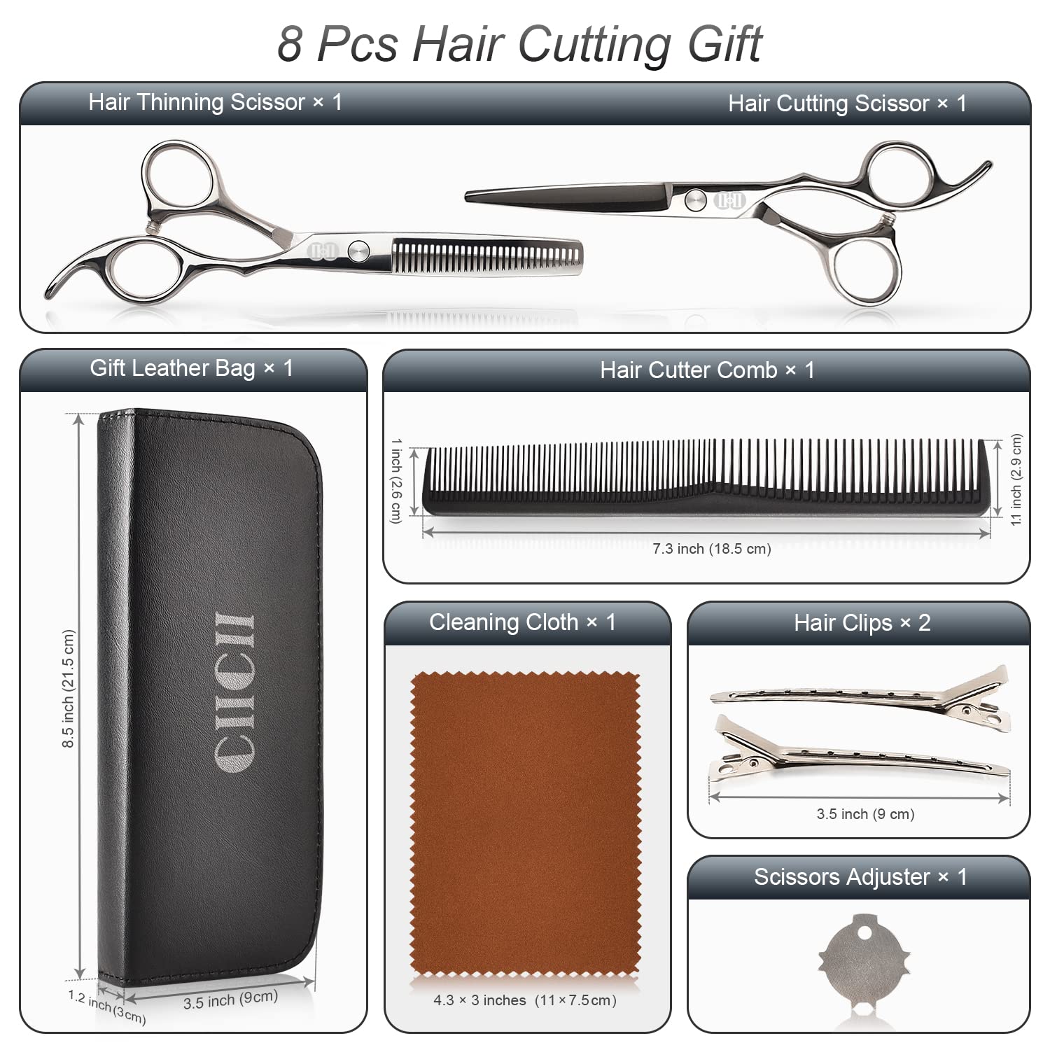 CIICII hair shears in home salon use for precise styling.