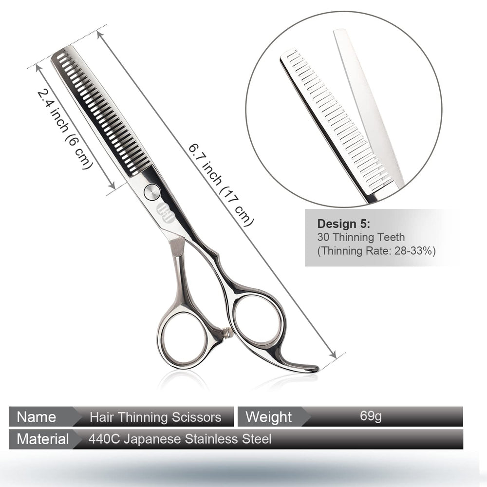 CIICII thinning scissors teeth close-up showing 25-28% natural thinning.