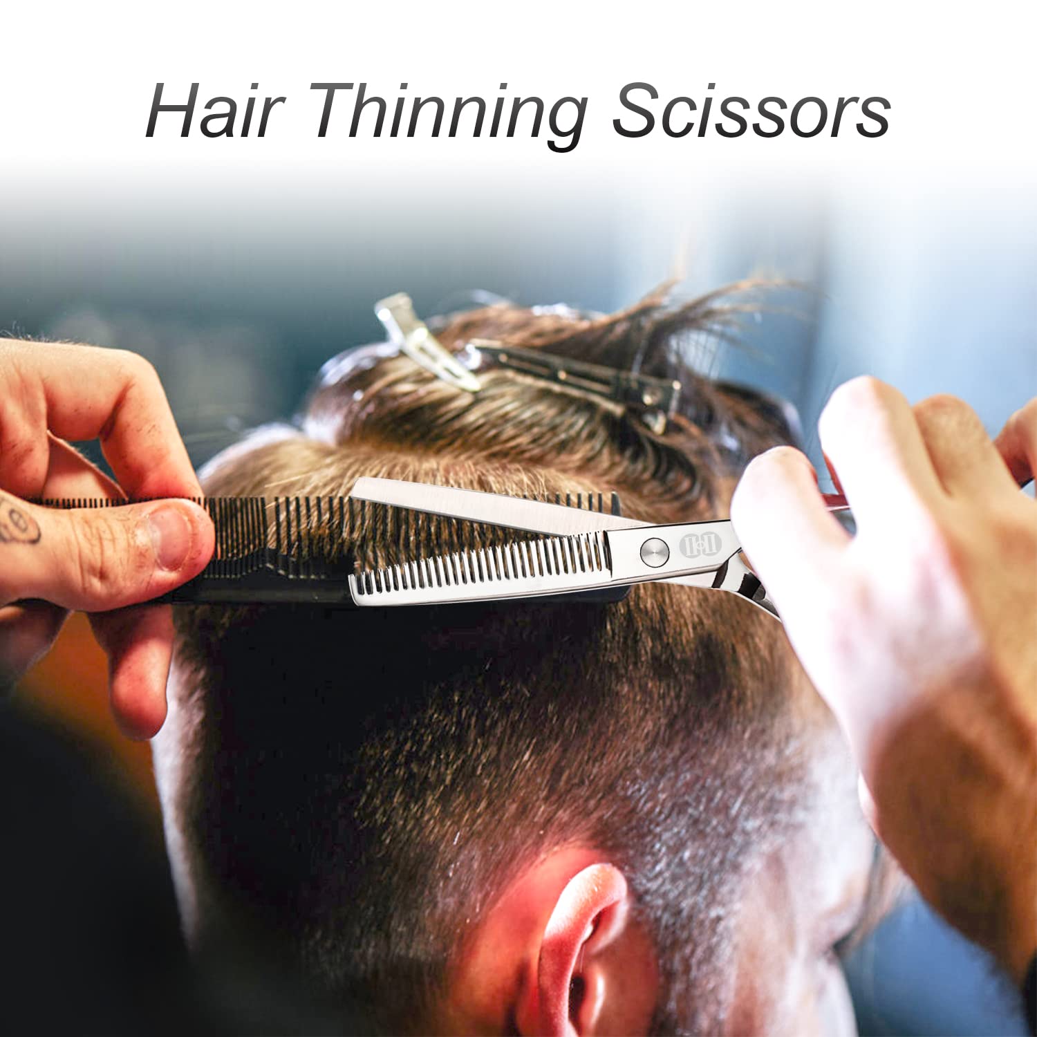 CIICII professional 6.7-inch shears suitable for barber and home use.