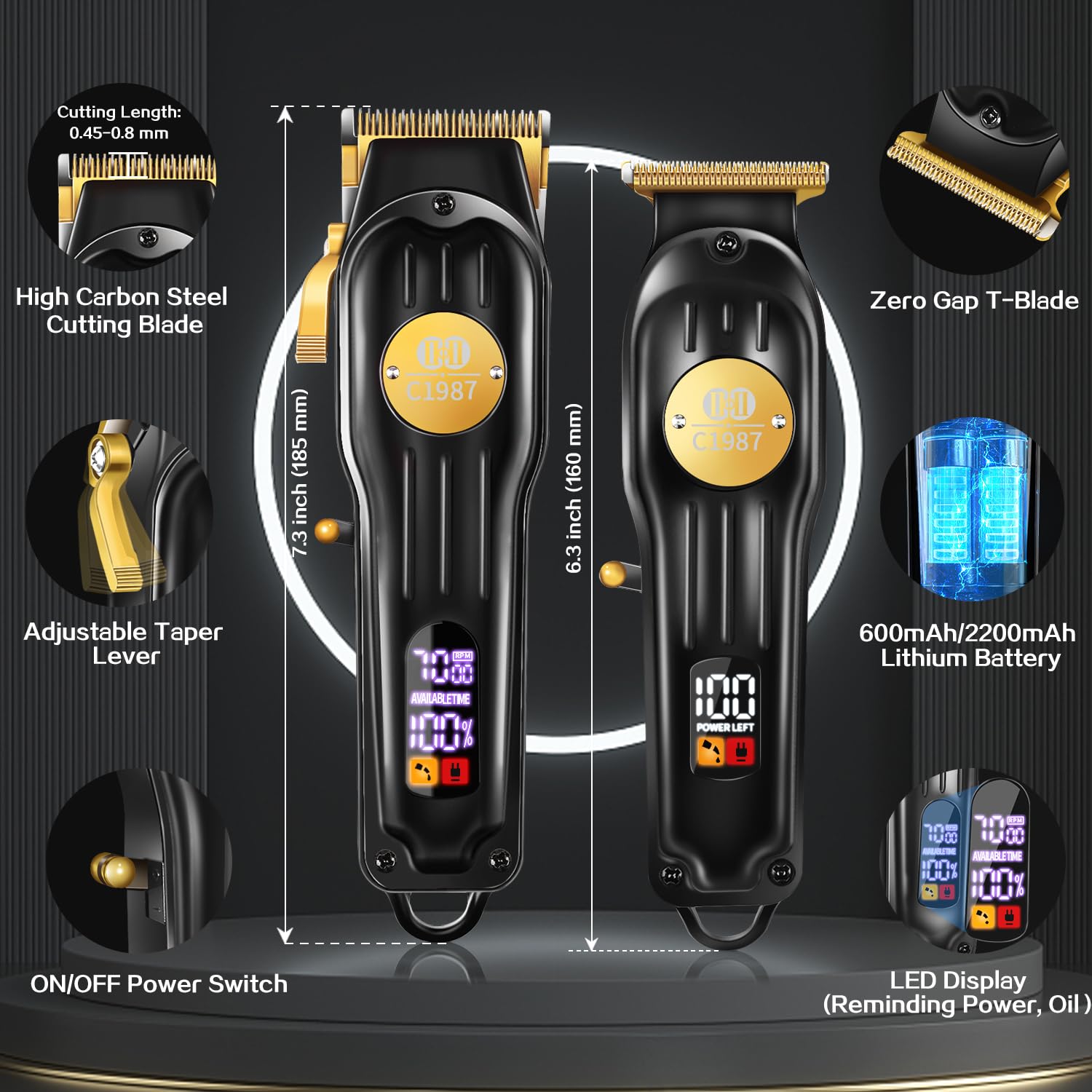 CIICII T-blade trimmer close-up showing zero-gap precision