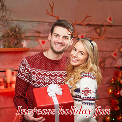Ciieeo Reindeer Antlers Headband closeup reveals handcrafted details and non-slip interior